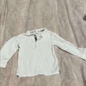 Burberry White Long-Sleeve Polo for Kids
